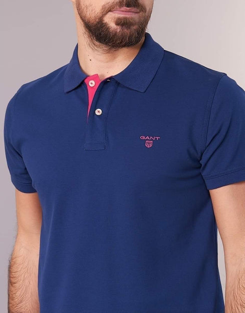 Gant TshirtPolo גאנט חולצת צווארון צבע כחול